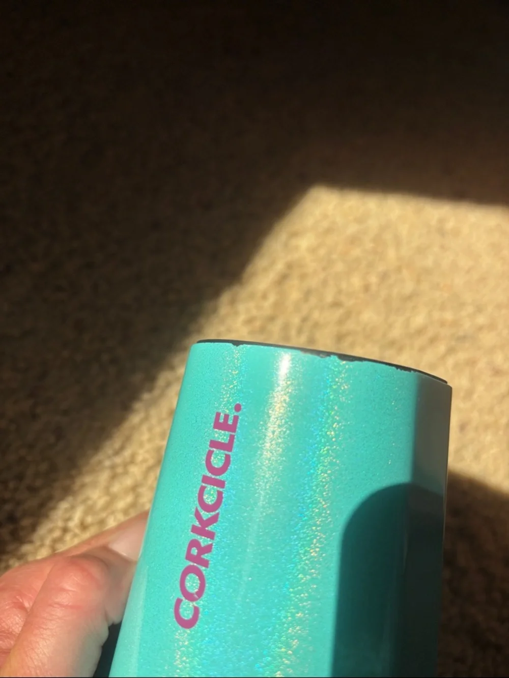CORKCICLE 16 oz Tumbler Teal Aqua Sparkle - Picture 6 of 6